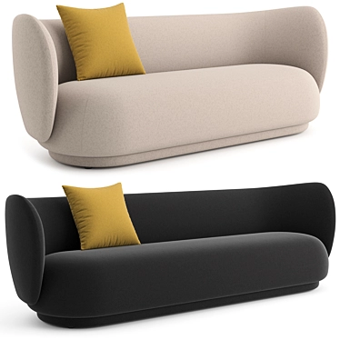 Modern Comfort: Rico Sofa 3 & 4 by ferm Living 3D model image 1 