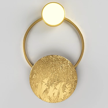 Modern Brass Wall Lamp | Shield B 44.3667 3D model image 1 