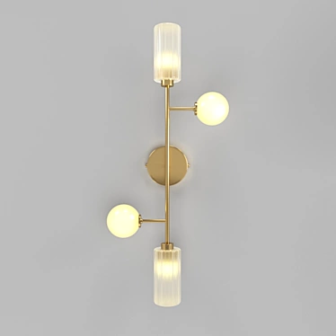 Modern Brass Pendant Light 3D model image 1 