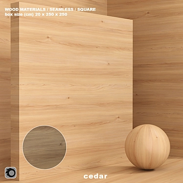 Seamless Wood & Cedar Set 3D model image 1 