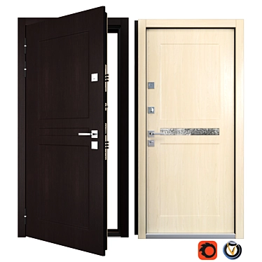 Siena Metal Door: Your Frame Solution 3D model image 1 