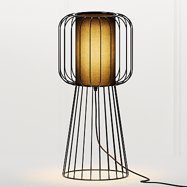 Nordic Metal Table Lamp | 58cm Height 3D model image 1 