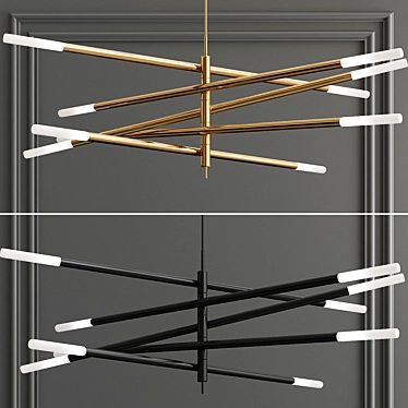 Rousseau LED Chandelier: Artistic Illumination 3D model image 1 