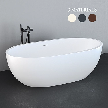 Zen Spa Retreat Bathtub 3D model image 1 