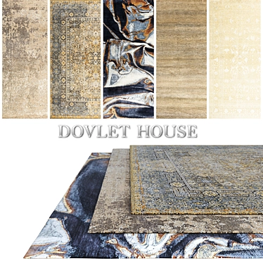 Luxury Carpets Set: DOVLET HOUSE 5pcs (Part 410) 3D model image 1 