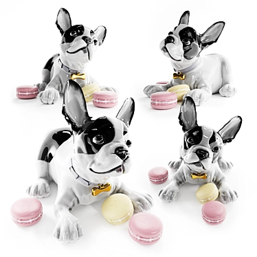 French Bulldog with Macarons Dog Figurine