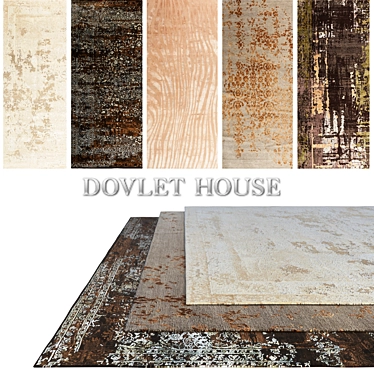Luxurious Carpets Collection by DOVLET HOUSE (Set of 5) 3D model image 1 