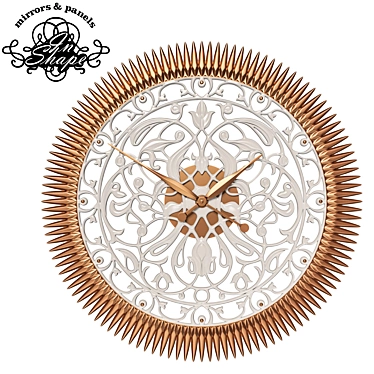 OM In Shape - Flores Bronze: Handcrafted Decorative LED Clock with Remote Control (75-150 cm Diameter) 3D model image 1 