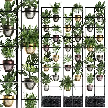 Vertical Garden: Exotic Houseplant Collection 3D model image 1 