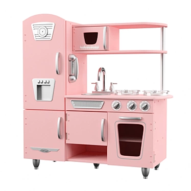 Retro Dream Kitchen Playset 3D model image 1 