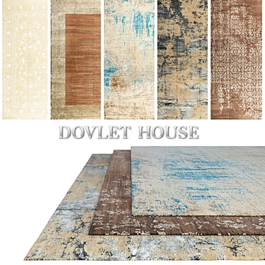 DOVLET HOUSE 5PCS Carpets Set 3D model image 1 