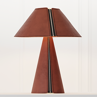 Sleek Leather Table Lamp 3D model image 1 