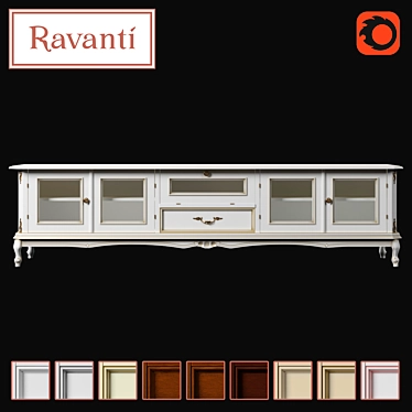 OM Ravanti TV Stand - No. 4 | Stylish and Spacious Entertainment Center 3D model image 1 
