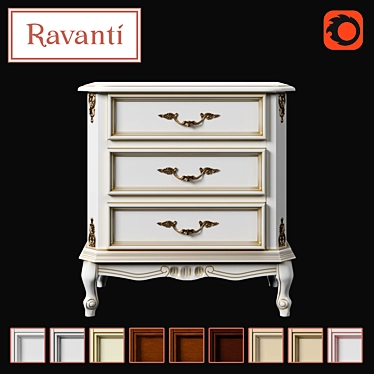 Ravanti Bedside Table: Elegant and Functional 3D model image 1 