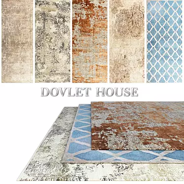 Luxurious Carpets Set - DOVLET HOUSE (5pcs) 3D model image 1 