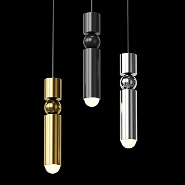 Sleek Plumb Pendant Lamp 3D model image 1 