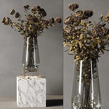 Menu Echasse Vase 02: Modern Glass Decor 3D model image 1 