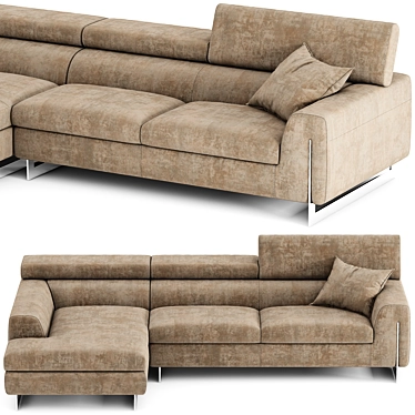 Luxury Italian Bellevue Sofa 3D model image 1 