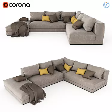 3D Max Sofa Render: Vray & Corona 3D model image 1 