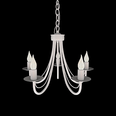 Elegant Chandelier Linda 5xE14x60W 3D model image 1 