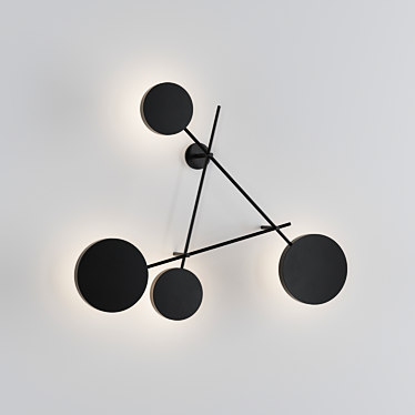 Sleek DOTS 2 Design Lamp 3D model image 1 