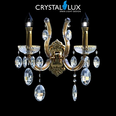 Crystal Lux Hollywood AP2 Gold Pendant 3D model image 1 