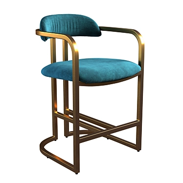 MoDRN Glam Marni Metal Counter Stool 3D model image 1 