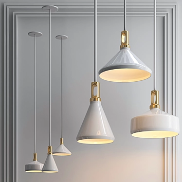 Milky Light Chandelier Collection 3D model image 1 