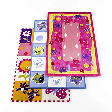 KAS Kolorful Kidz Rugs: Vibrant Collection of Rugs 3D model image 1 