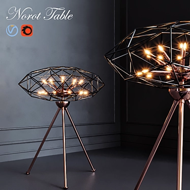 Sleek Modern Norot Table 3D model image 1 