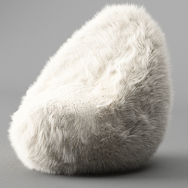 Luxurious Furry Beanbag 3D model image 1 