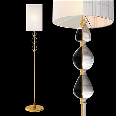 Timeless Elegance Odeon Floor Lamp 3D model image 1 