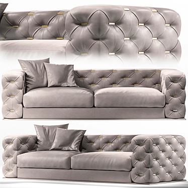 Luxurious Roberto Cavalli Turner Sofa 3D model image 1 