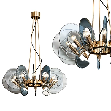 Elegant Restored Italian Chandelier 3D model image 1 