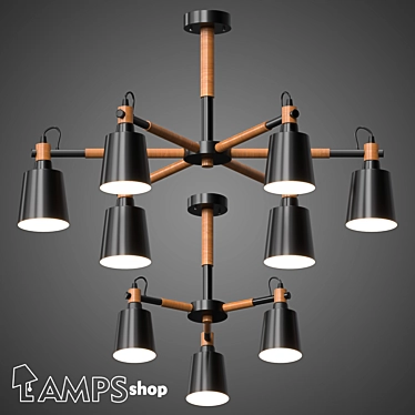 Nordic Elegance Chandelier 3D model image 1 