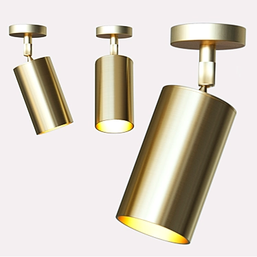 LINO S Brass Spotlight - Stylish and Functional 3D model image 1 