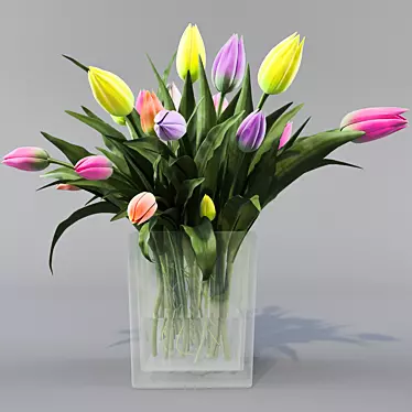 Bloom in Elegance: Tulips 3D model image 1 