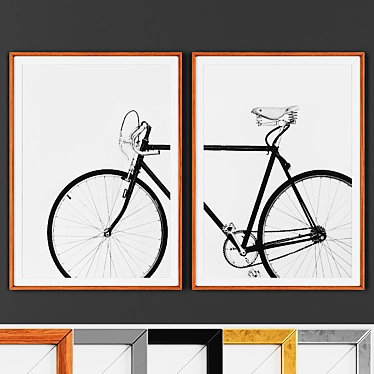 Scandinavian Style Picture Frame Set 3D model image 1 