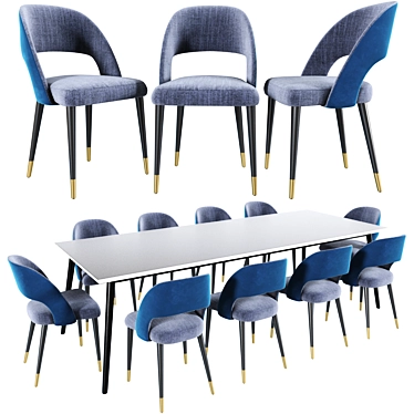 Contemporary Cline Dining Set 3D model image 1 