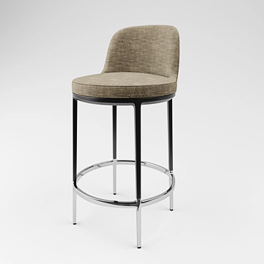 CARATOS | Contemporary Height-Adjustable Barstool 3D model image 1 