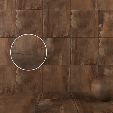 Rust Collection: Multi-Texture Wall & Floor Tiles (160 Set) 3D model image 1 