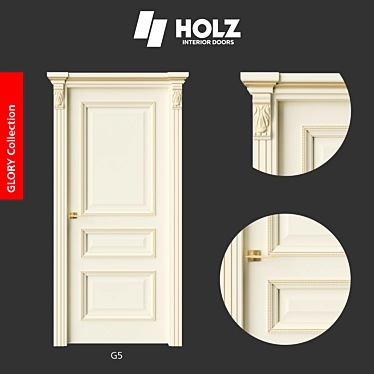 GLORY G5: Airy Wooden Door 3D model image 1 