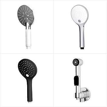 3-Function Hygienic Shower Heads 3D model image 1 