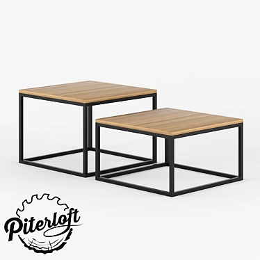 Rolling Wood Tables 3D model image 1 