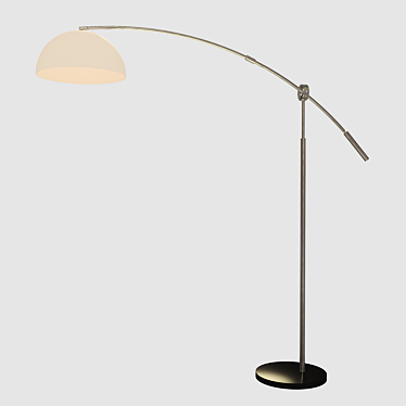 Sleek Steel Arch Lamp 3D model image 1 