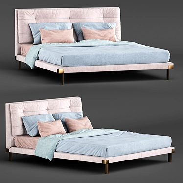 Luxury Baxter Viktor Bed 3D model image 1 