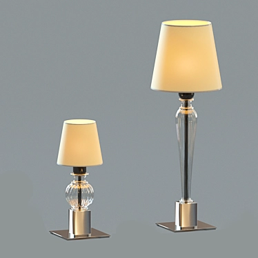 Artistic Glass Table Lamp 3D model image 1 