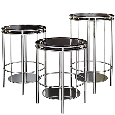 Elegant Marble Side Tables 3D model image 1 