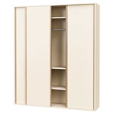 Sleek Storage Solution: Modern Wardrobe 3D model image 1 