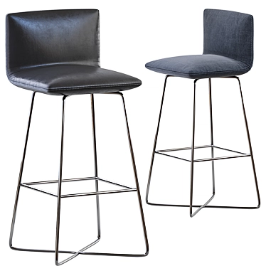 Jalis Variant 1: Modern Millimeter Perfect Barstool 3D model image 1 